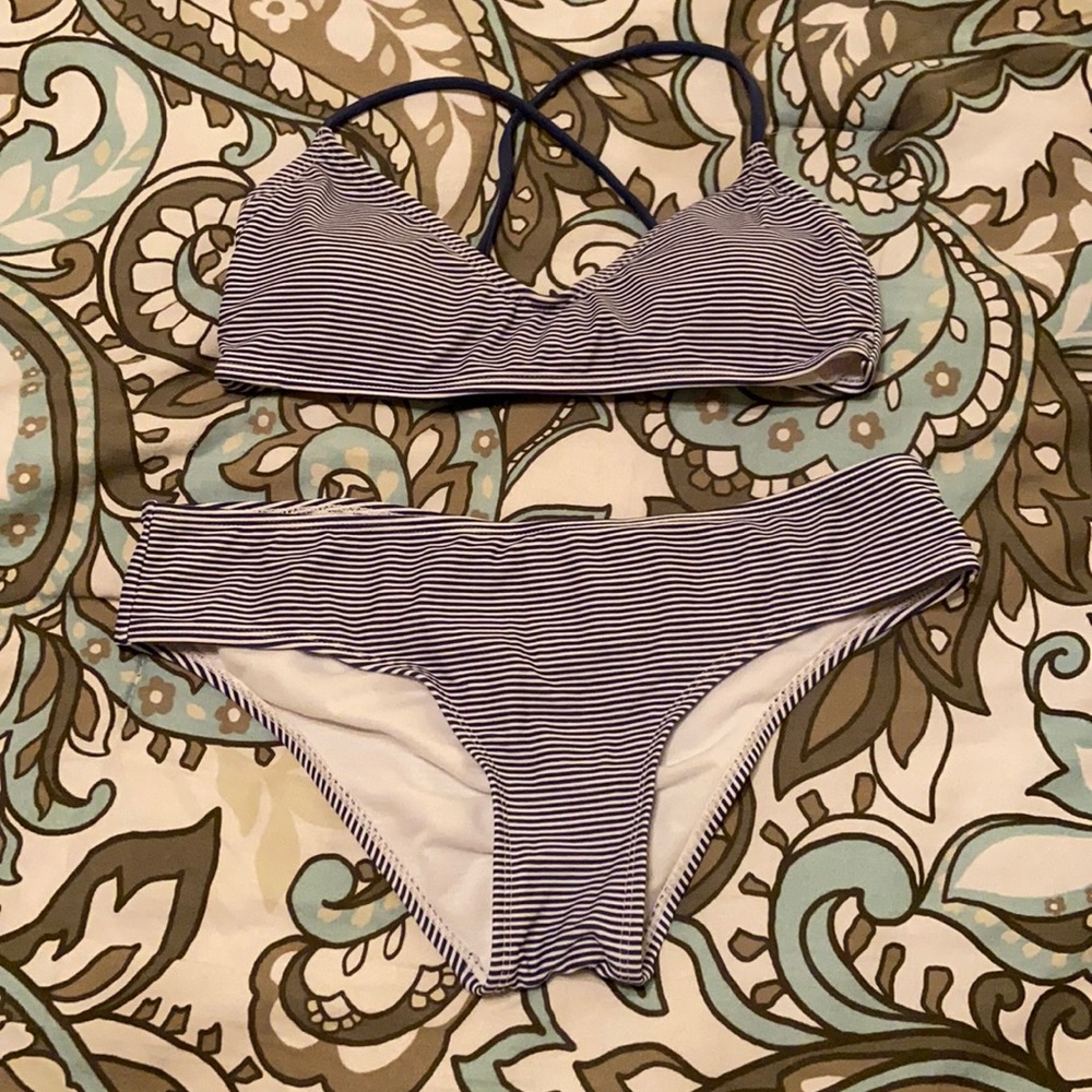 Striped Two Piece Bikini